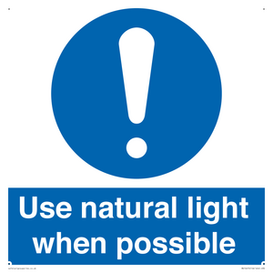 Use natural light when possible
